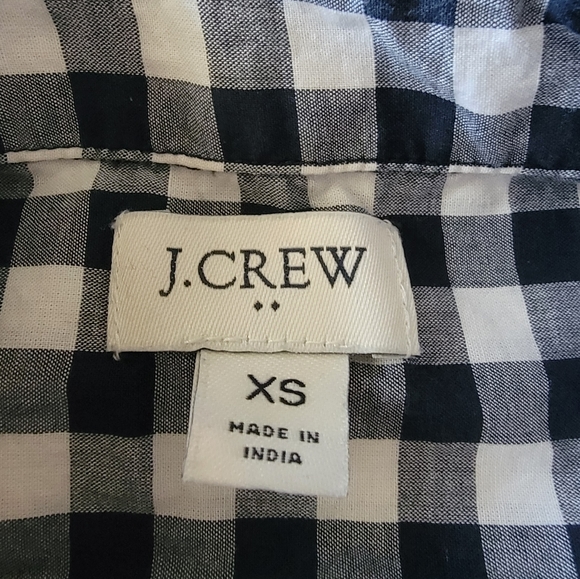 JCrew Factory Button Up Top Size XS Blue/White - Picture 6 of 10